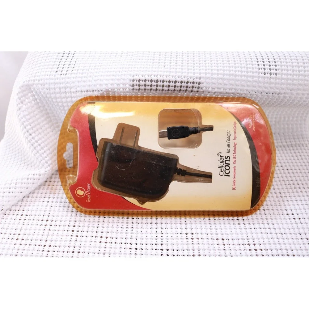 Cellular Icons Mini USB Travel Wall Charger Black Vintage Phone New Sealed